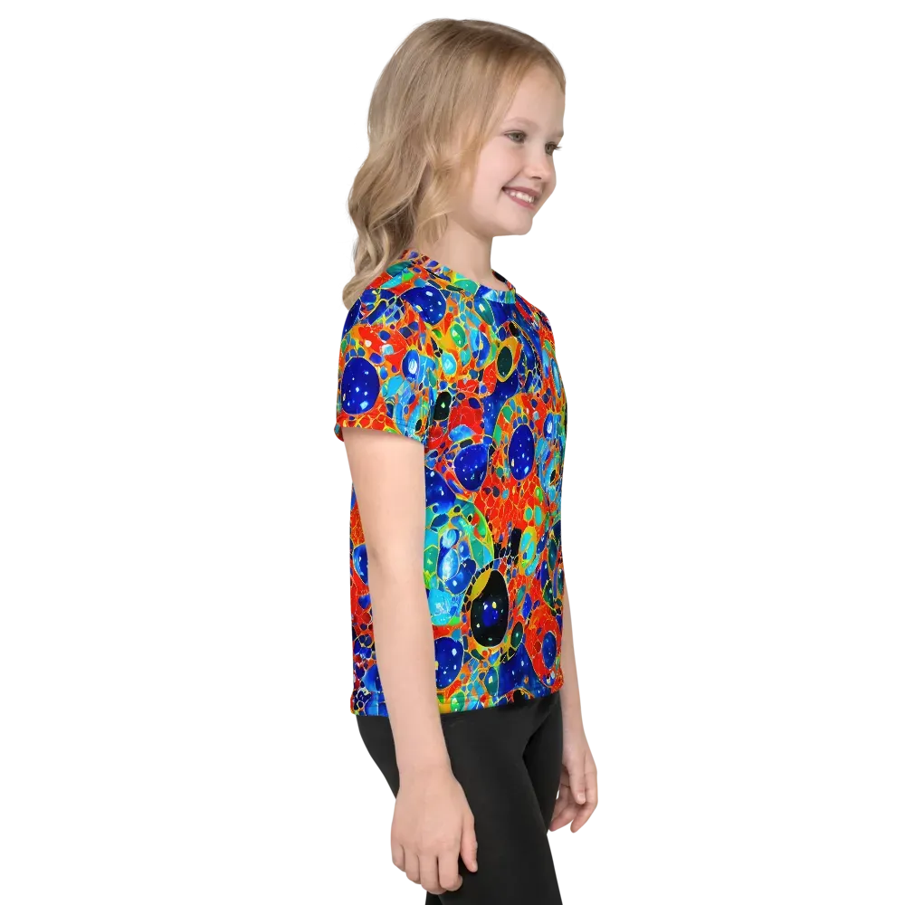 Galactic Glaze on Kids Crew Neck T-Shirt — Right