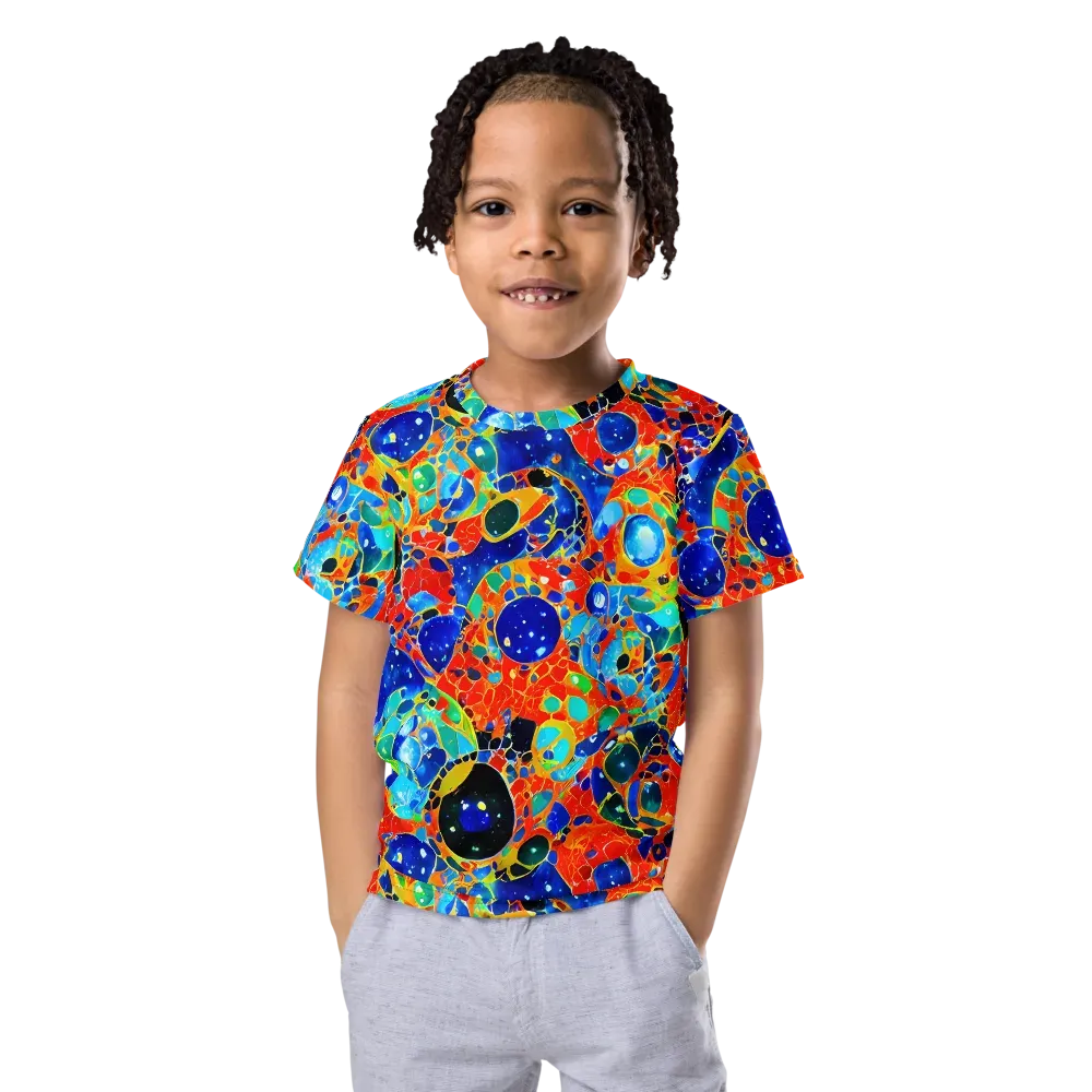 Galactic Glaze on Kids Crew Neck T-Shirt — Front