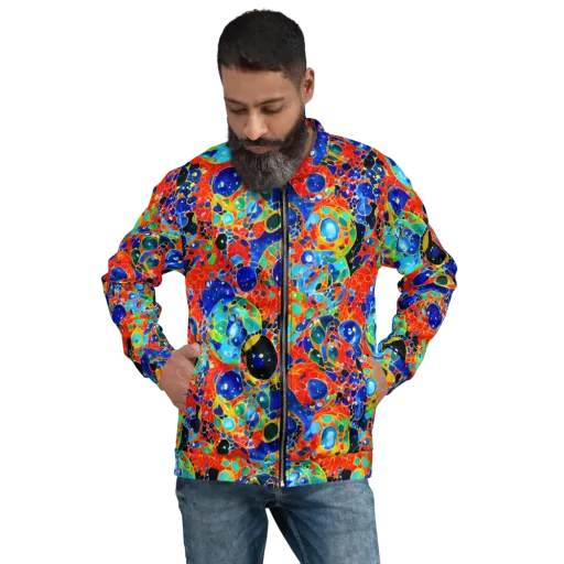 Galactic Glaze on a Bomber Jacket