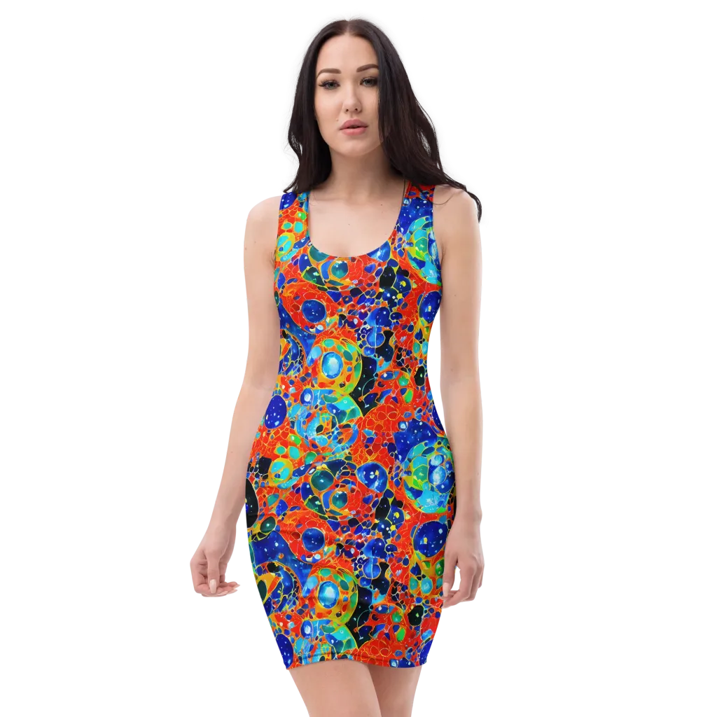 Galactic Glaze on Bodycon Dress — Front