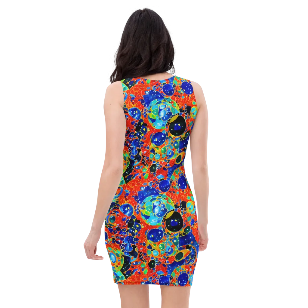 Galactic Glaze on Bodycon Dress — Back