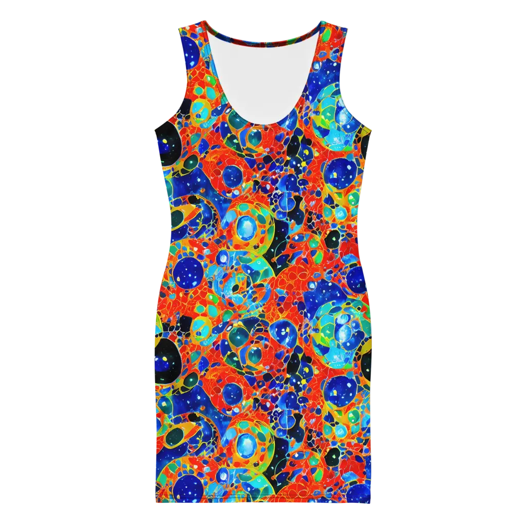 Galactic Glaze on Bodycon Dress — Front