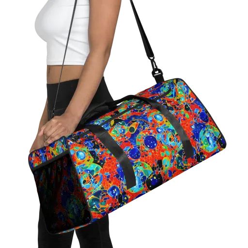 Galactic Glaze on a Duffle Bag