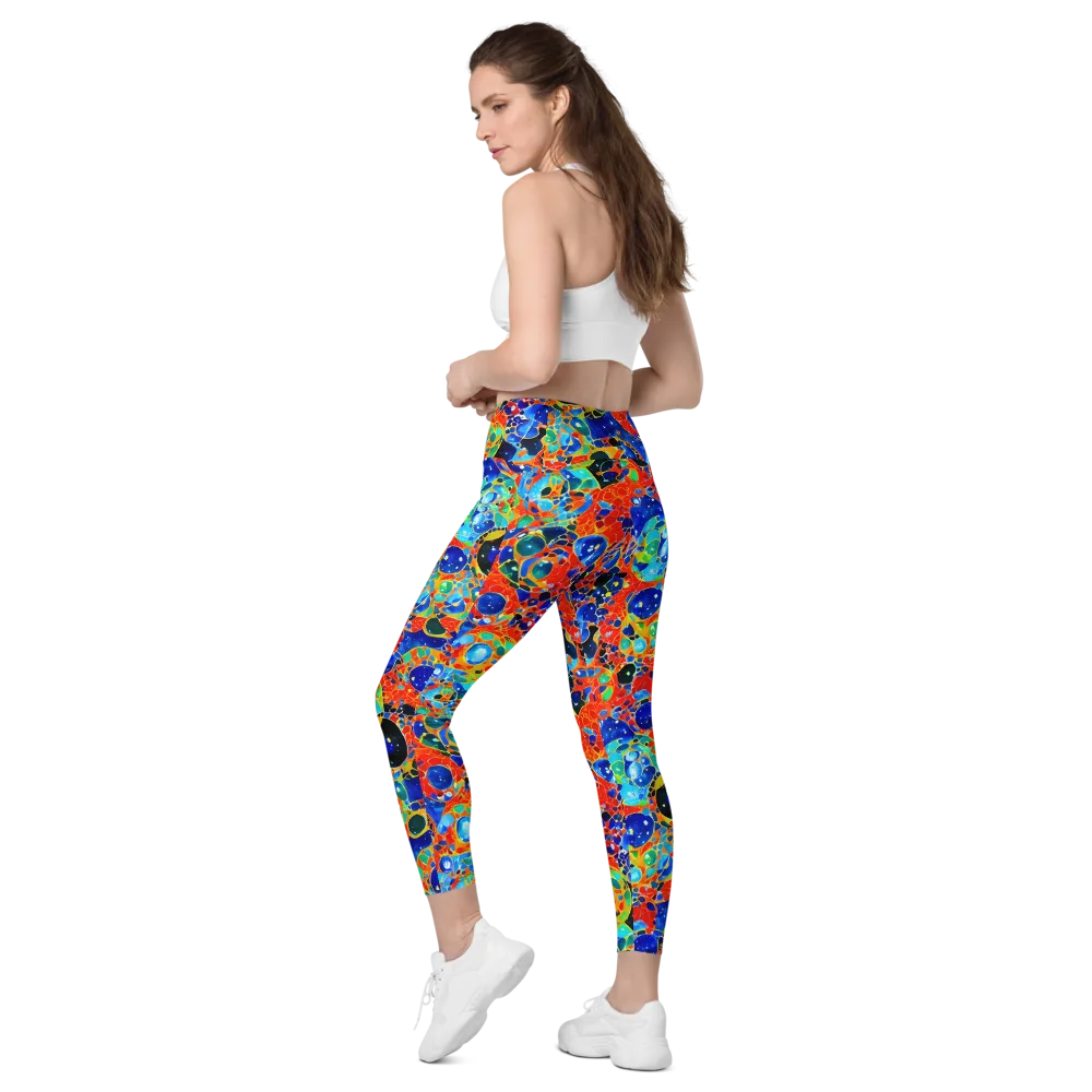 Galactic Glaze on Leggings with Pockets — Left Back