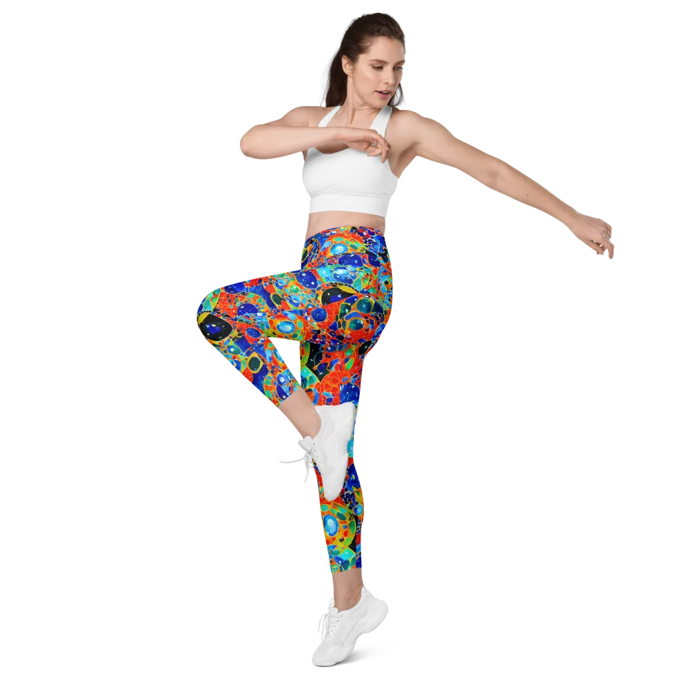 Galactic Glaze on Leggings with Pockets — Left Front
