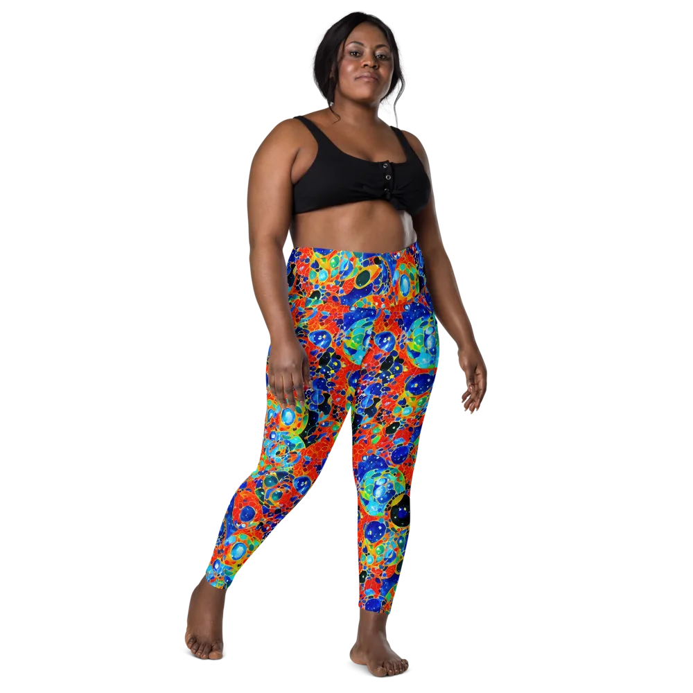 Galactic Glaze on Leggings with Pockets — Front