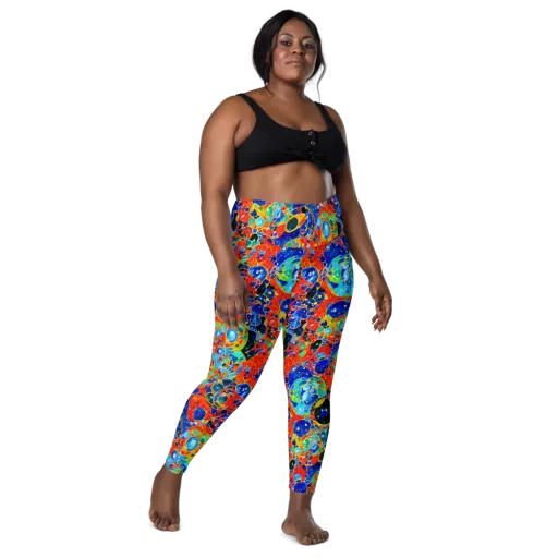 Galactic Glaze on a Leggings with Pockets