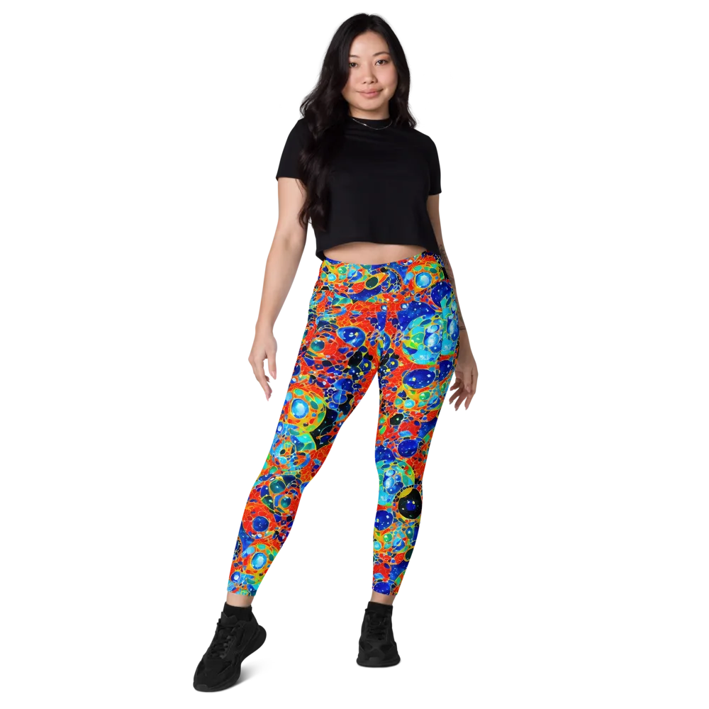 Galactic Glaze on Leggings with Pockets — Front