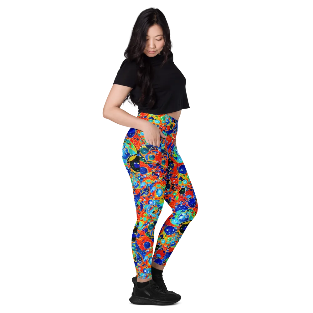Galactic Glaze on Leggings with Pockets — Right