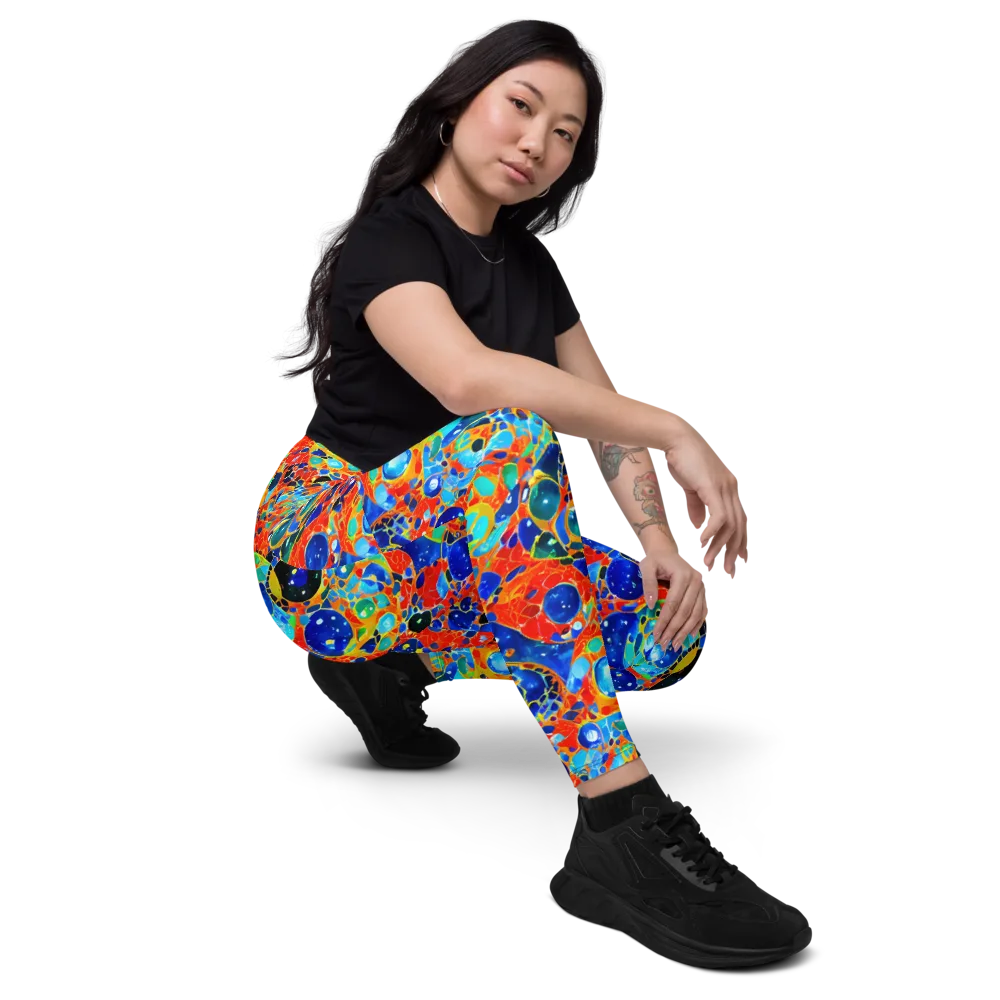 Galactic Glaze on Leggings with Pockets — Right Front