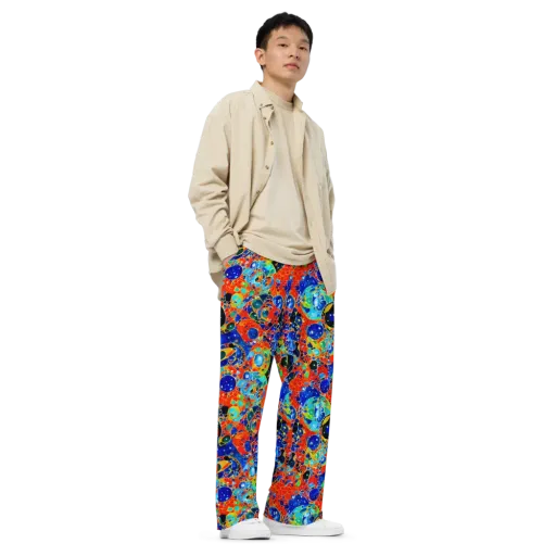 Galactic Glaze on a Wide-Leg Pants