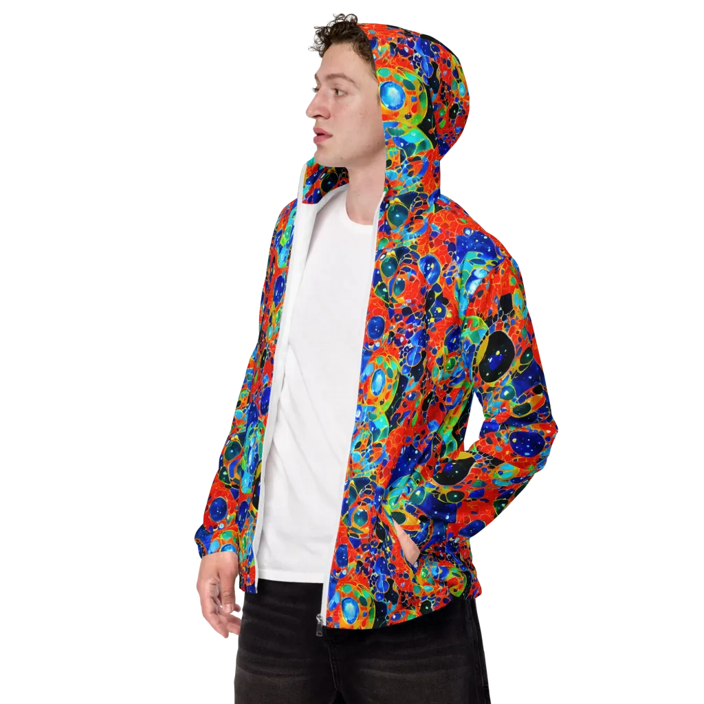 Galactic Glaze on Men's Windbreaker — Left Front