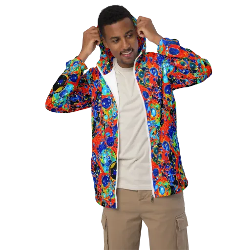 Galactic Glaze on a Men's Windbreaker