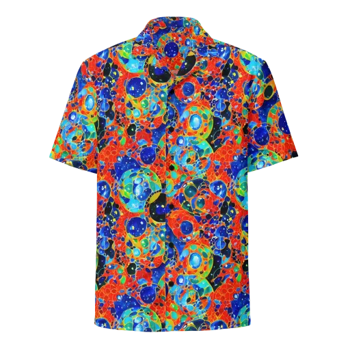 Galactic Glaze on a Button Shirt