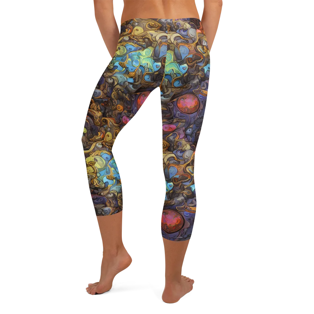Electric Curio on Capri Leggings — Back