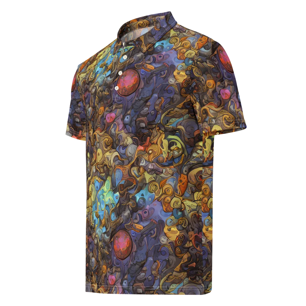 Electric Curio on Men's Slim Fit Polo Shirt — Left Front