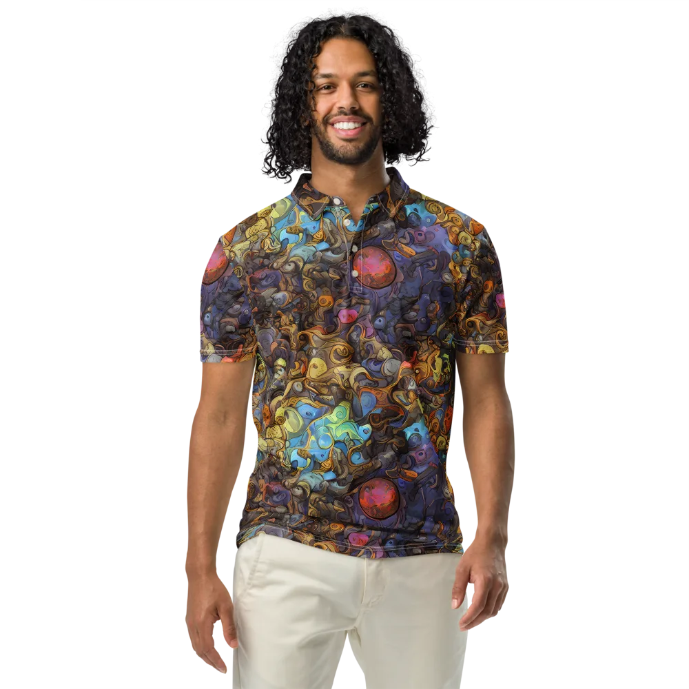 Electric Curio on Men's Slim Fit Polo Shirt — Front