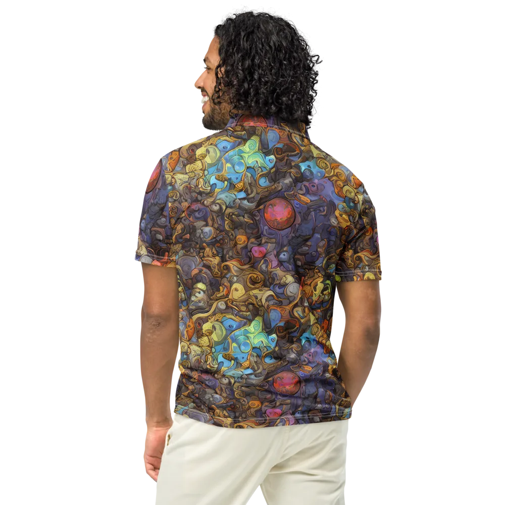 Electric Curio on Men's Slim Fit Polo Shirt — Back