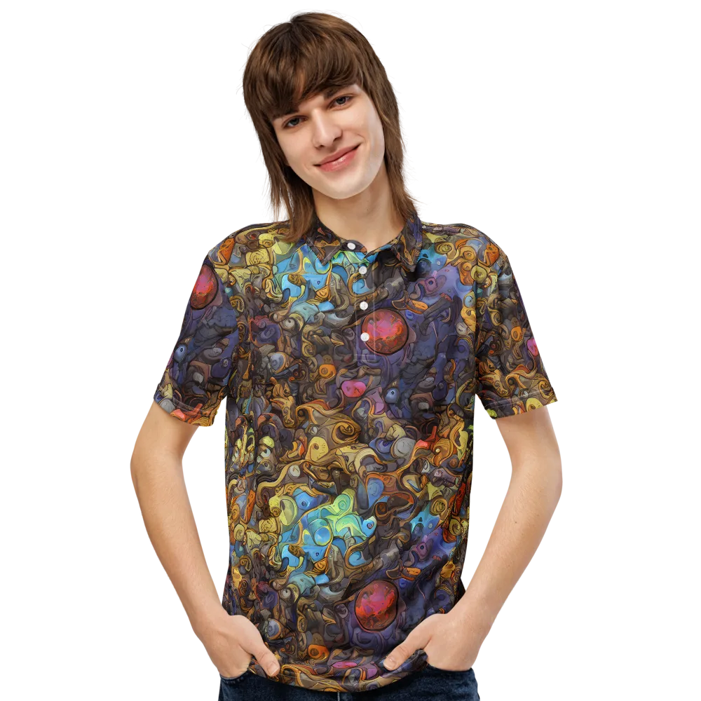 Electric Curio on Men's Slim Fit Polo Shirt — Front