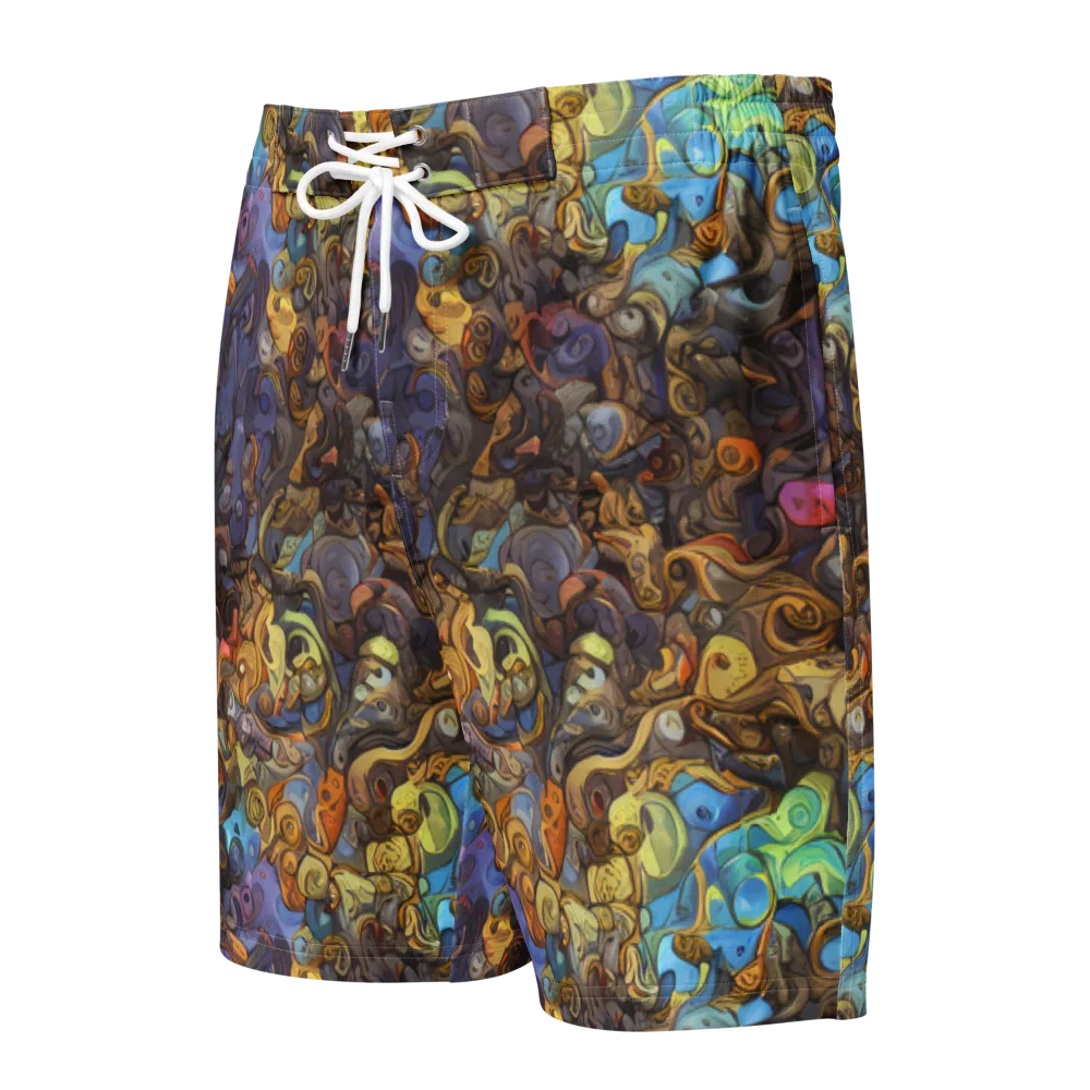 Electric Curio on Men's Board Shorts — Front