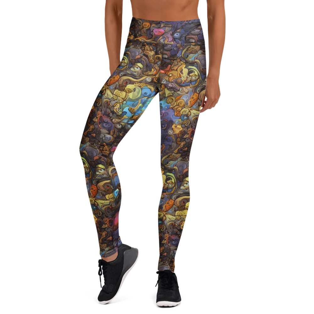 Electric Curio on Yoga Leggings — Front