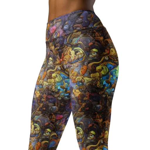 Electric Curio on a Yoga Leggings