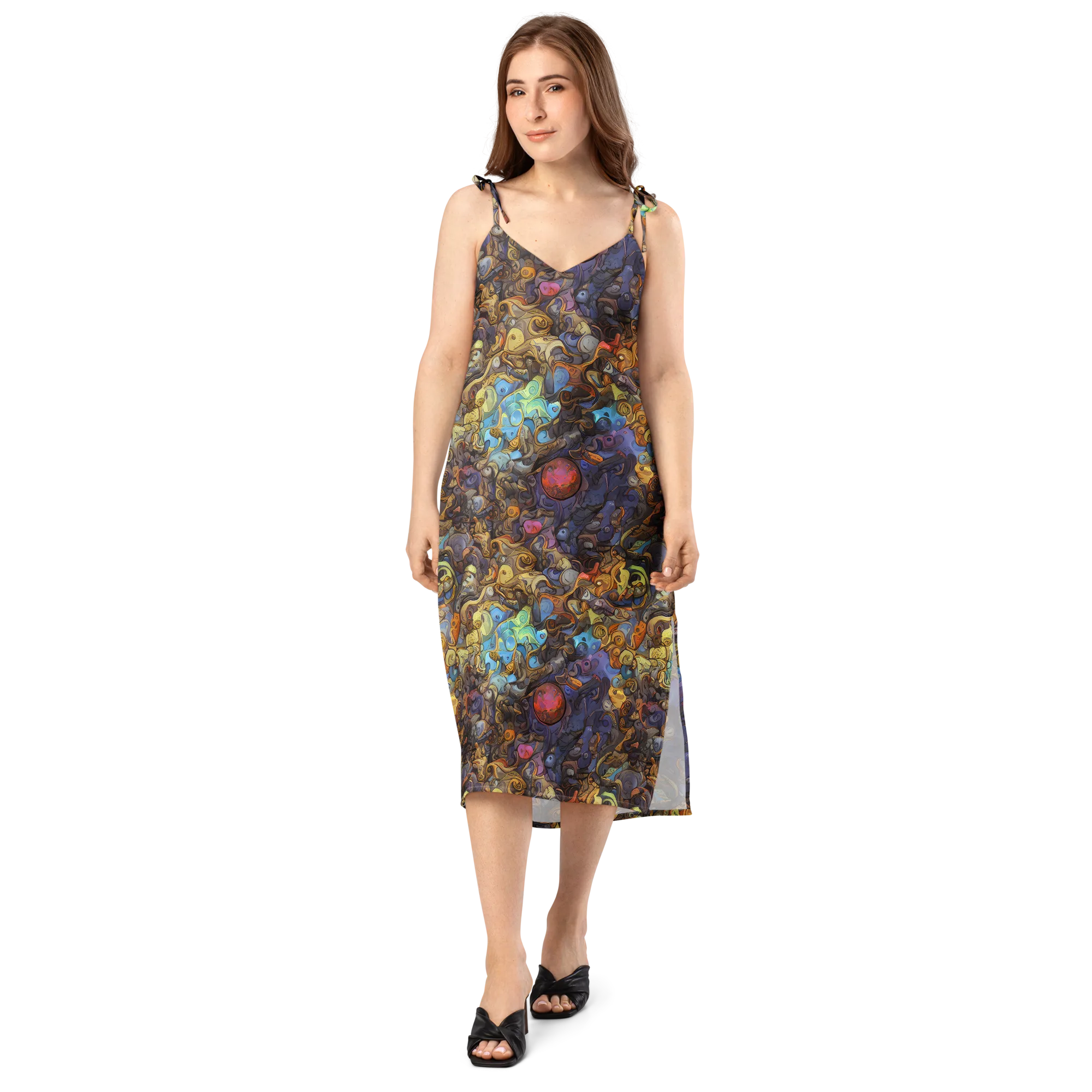 Electric Curio on Slip Dress — Front