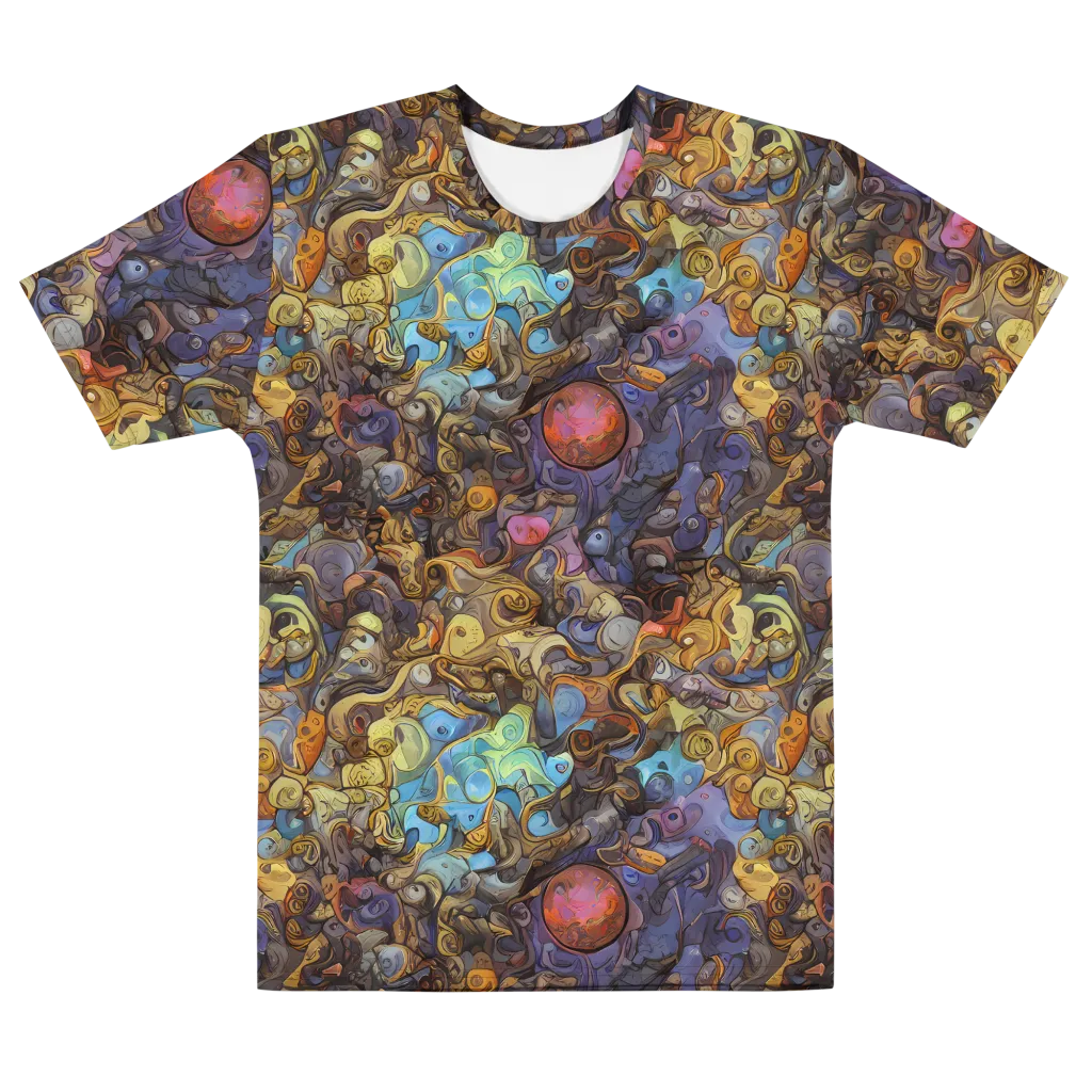 Electric Curio on Men's Cotton Crew Neck T-Shirt — Front