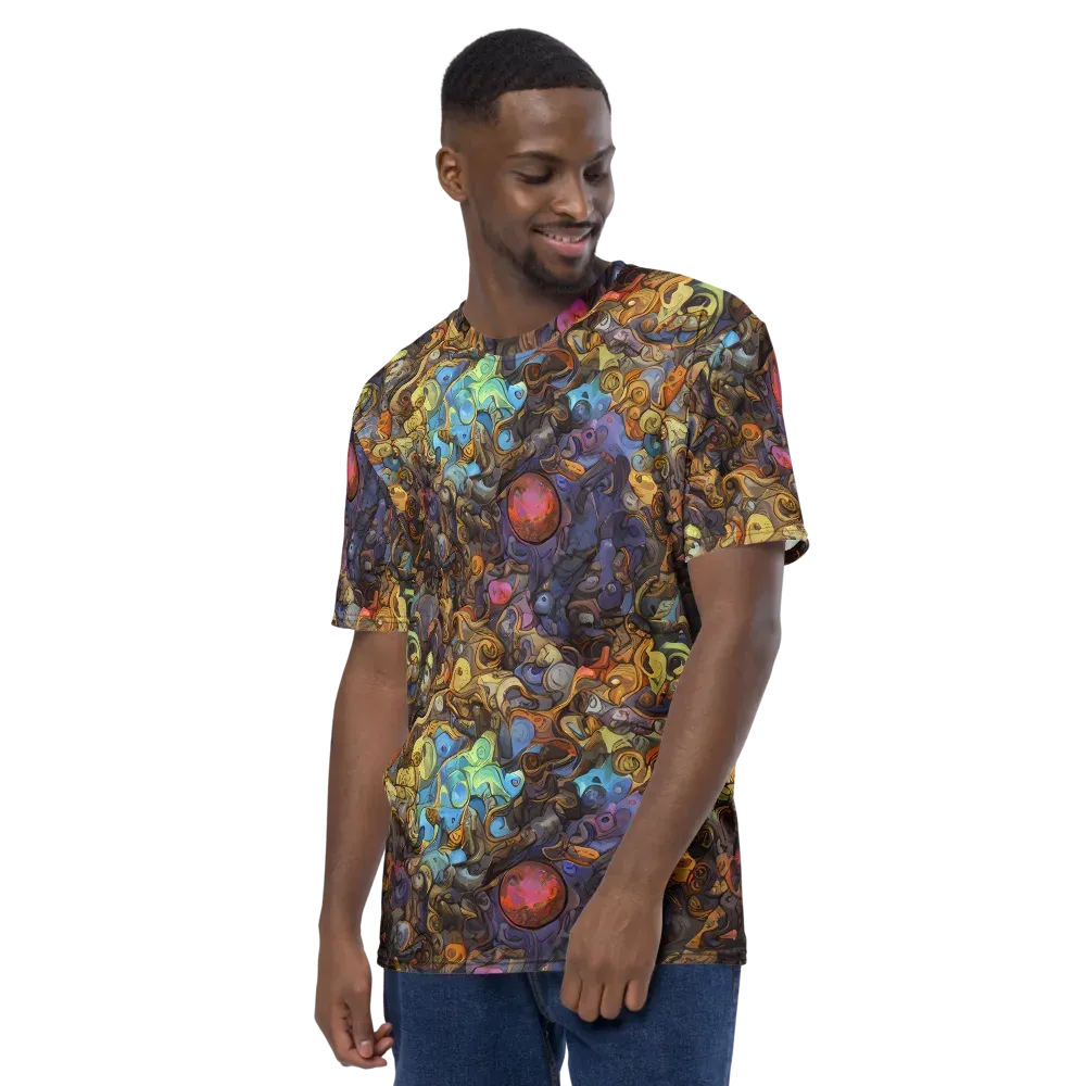 Electric Curio on Men's Crew Neck T-Shirt — Left