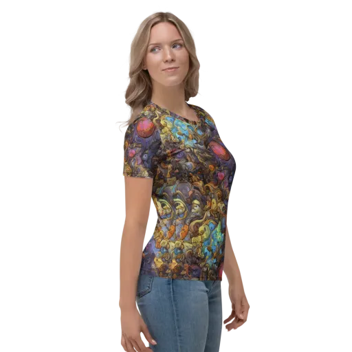Electric Curio on a Women's Crew Neck T-Shirt