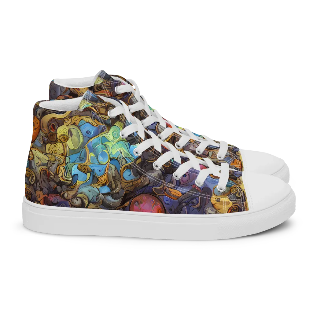 Electric Curio on Women's High Top Canvas Shoes — Right