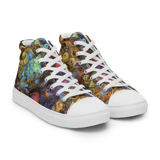 Electric Curio on a Women's High Top Canvas Shoes