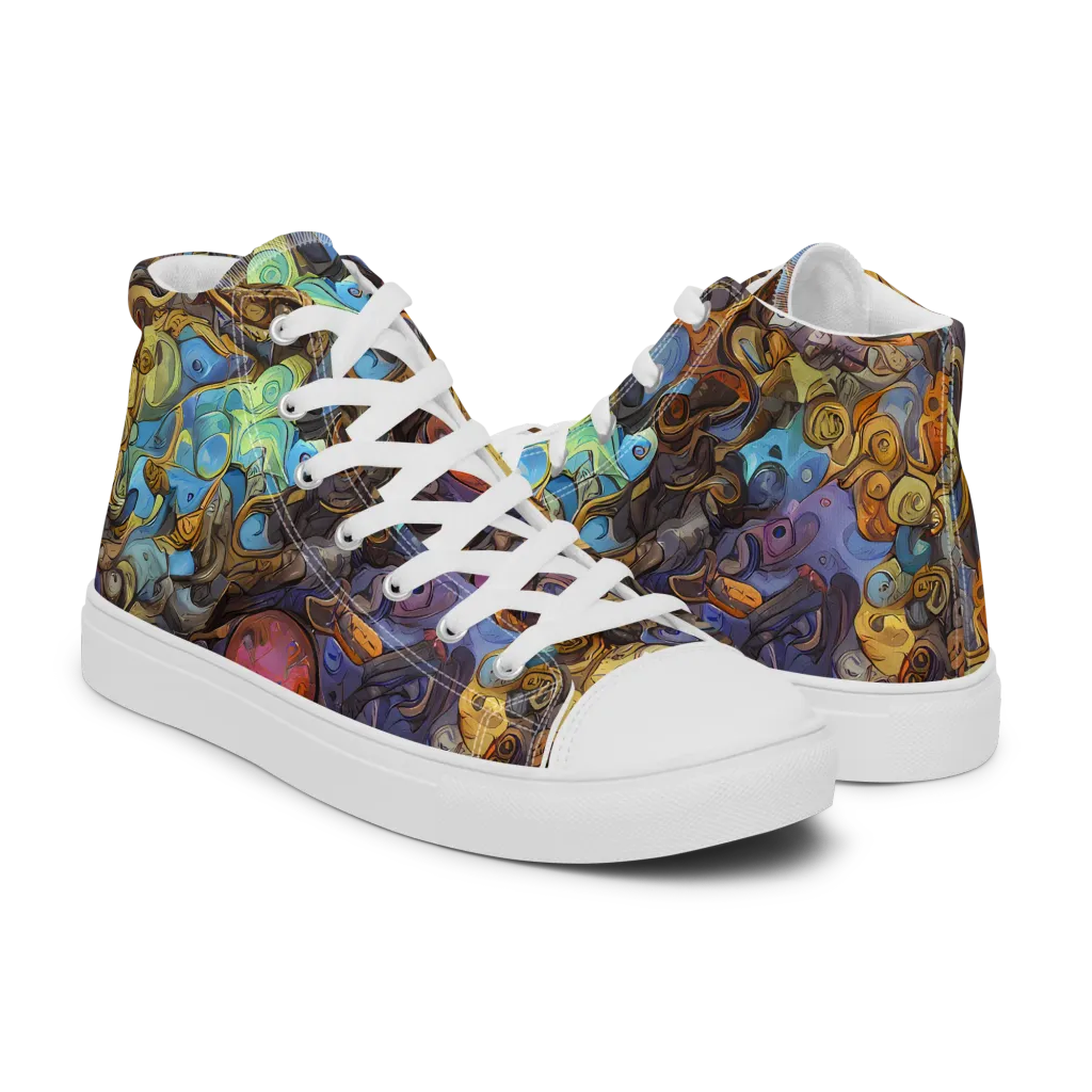 Electric Curio on Women's High Top Canvas Shoes — Right