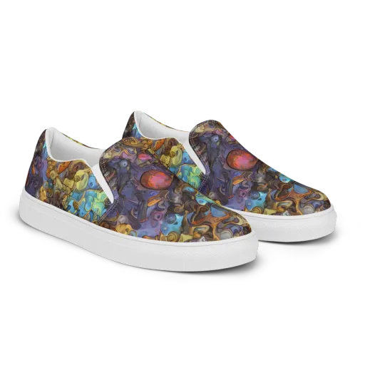 Electric Curio on a Men's Slip-On Canvas Shoes