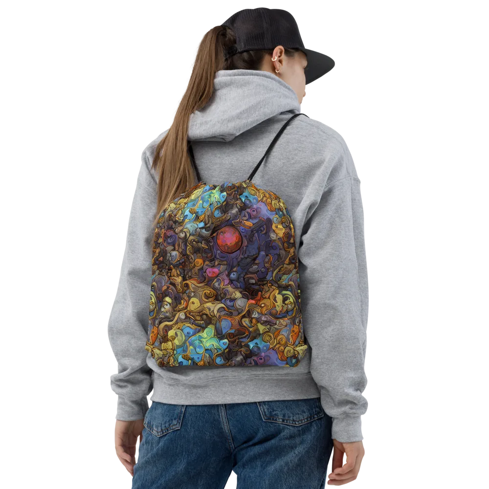 Electric Curio on Drawstring Bag — Front