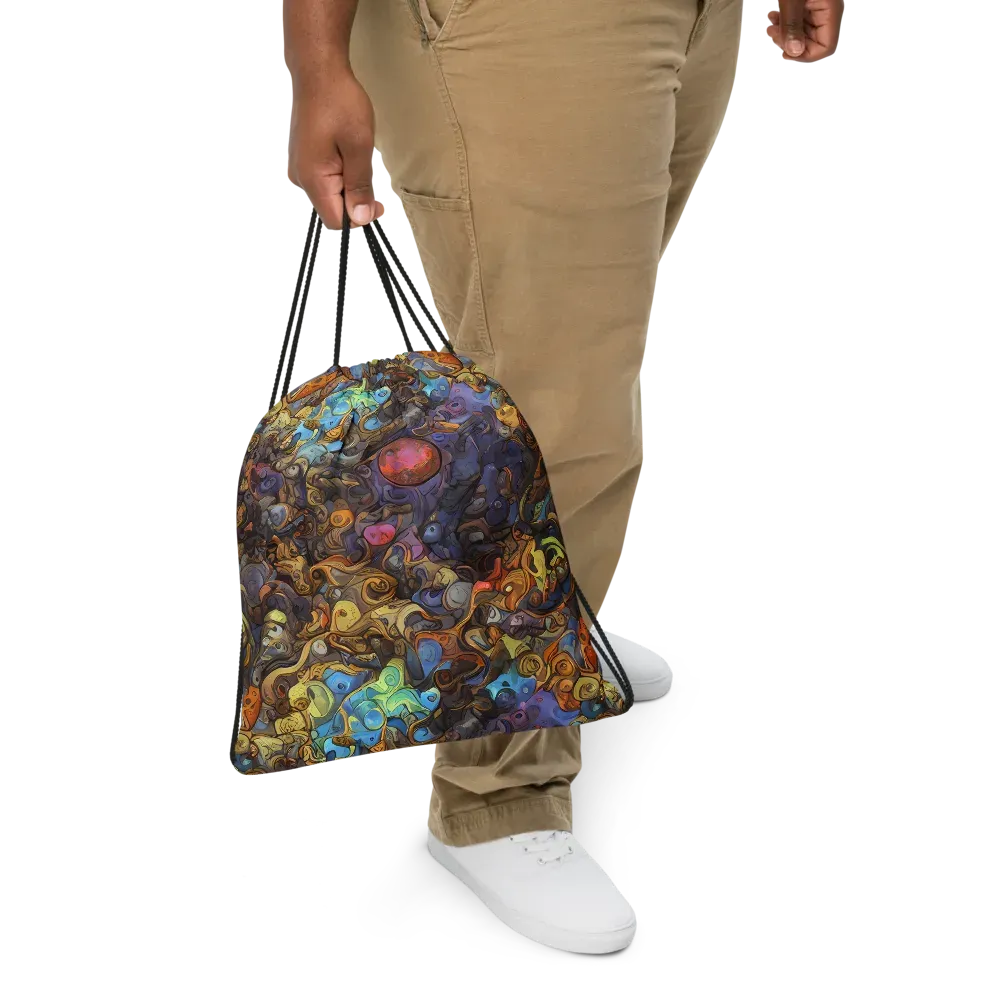 Electric Curio on Drawstring Bag — Front
