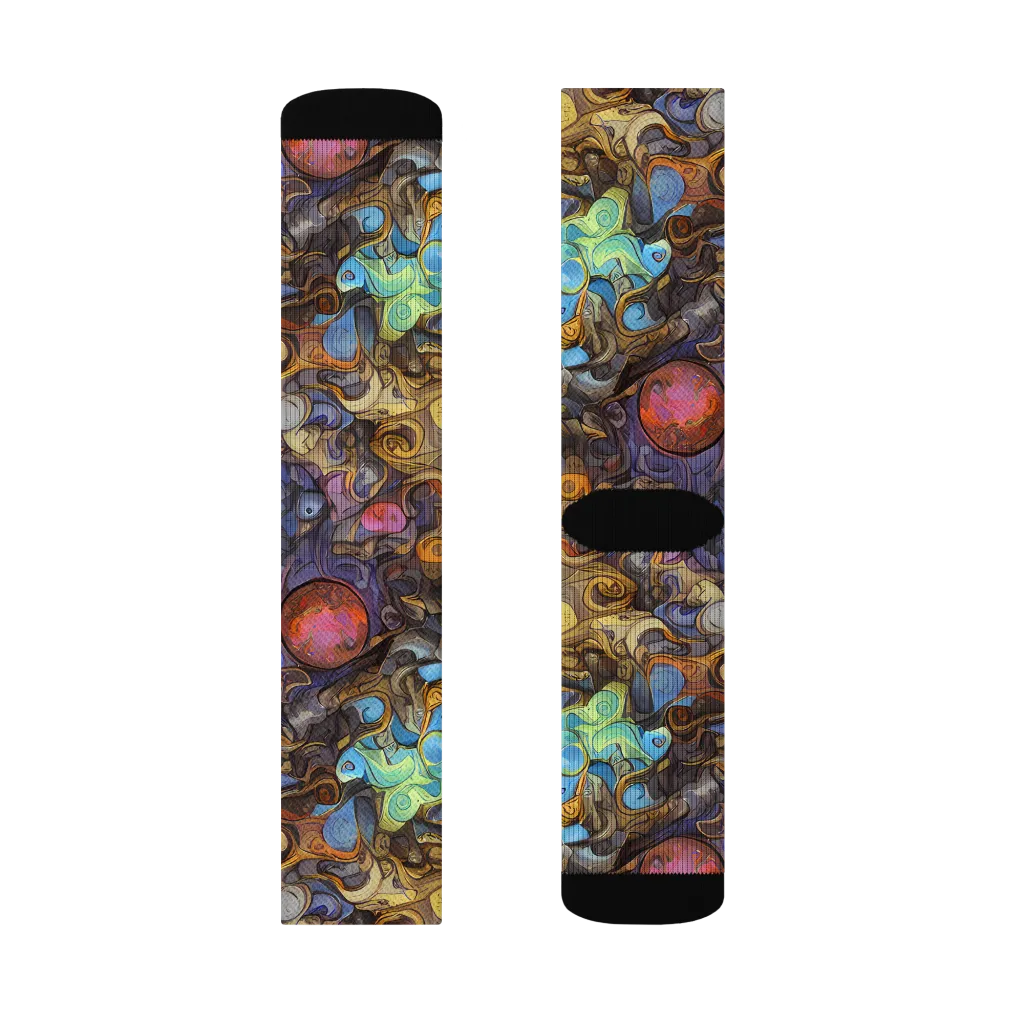 Electric Curio on Socks — Right Sock