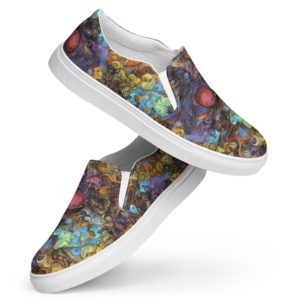 Electric Curio on Women's Slip-On Canvas Shoes — Front
