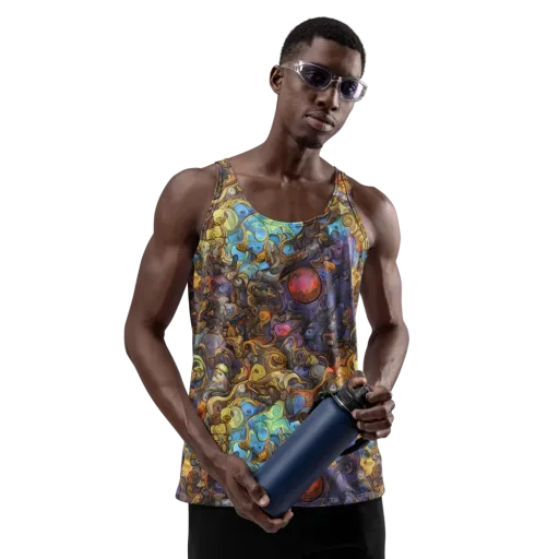 Electric Curio on a Men's Tank Top