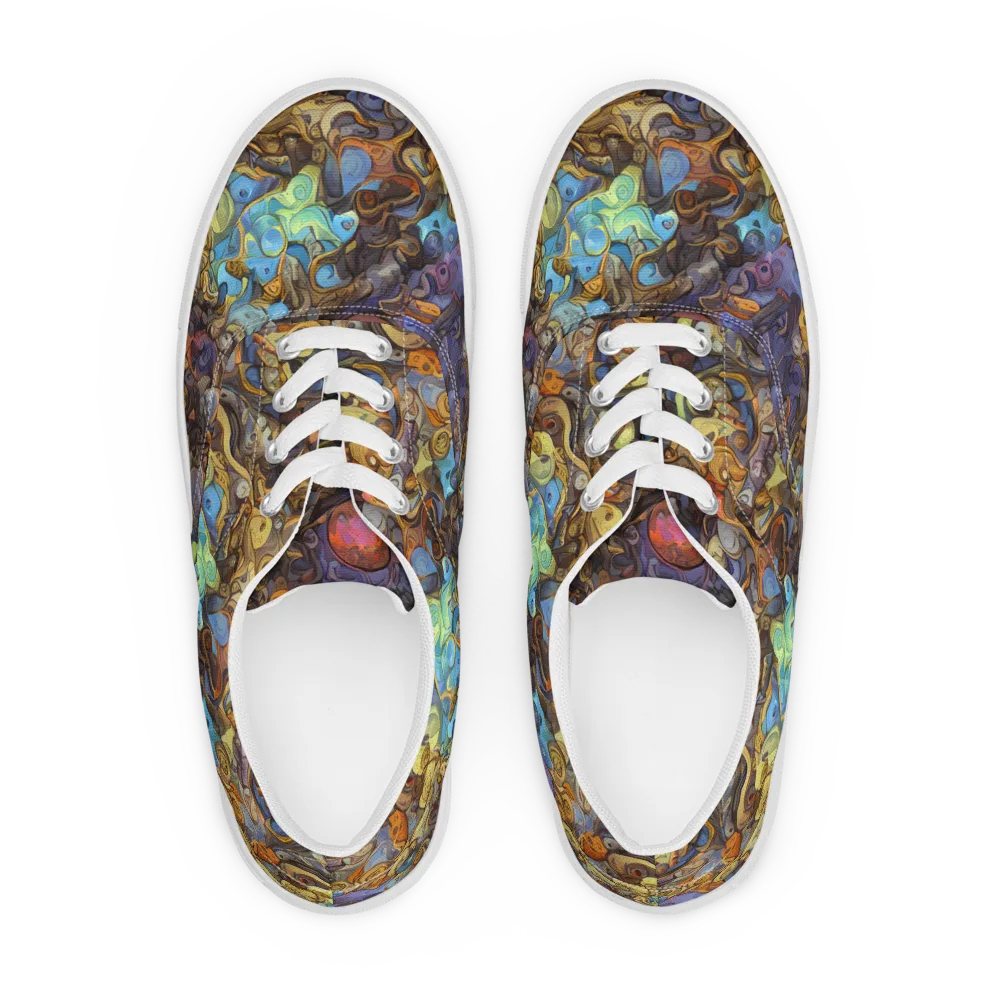 Electric Curio on Men's Lace-Up Canvas Shoes — Front