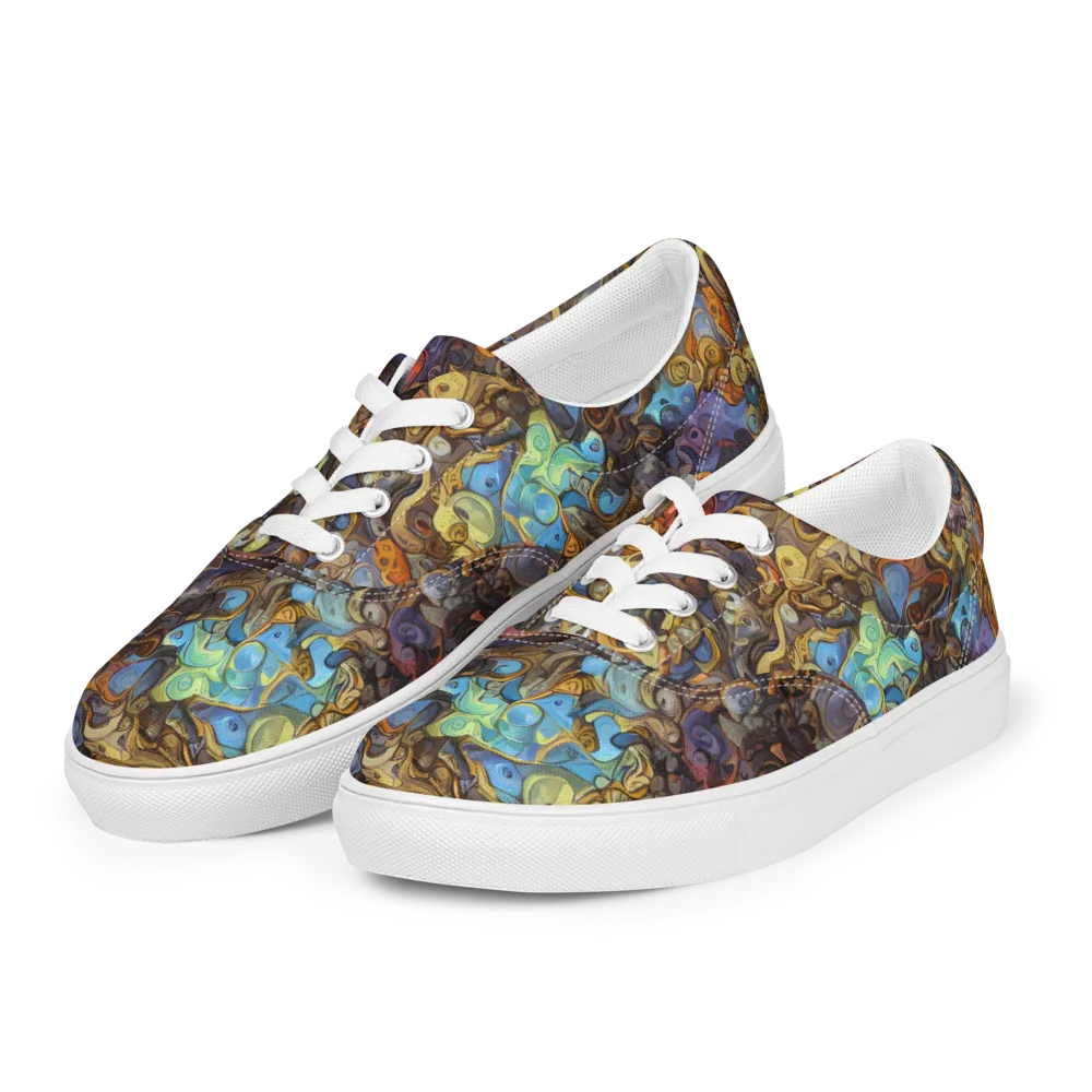 Electric Curio on Men's Lace-Up Canvas Shoes — Left Front