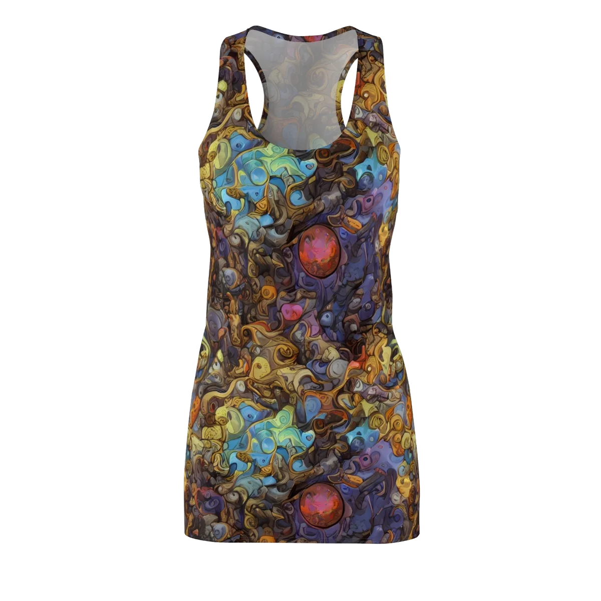 Electric Curio on Racerback Dress — Front