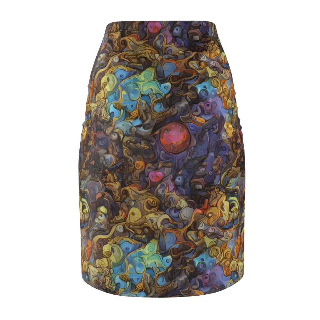 Electric Curio on Pencil Skirt — Back
