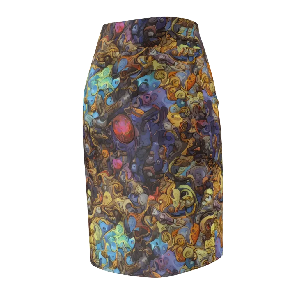 Electric Curio on Pencil Skirt — Back Side
