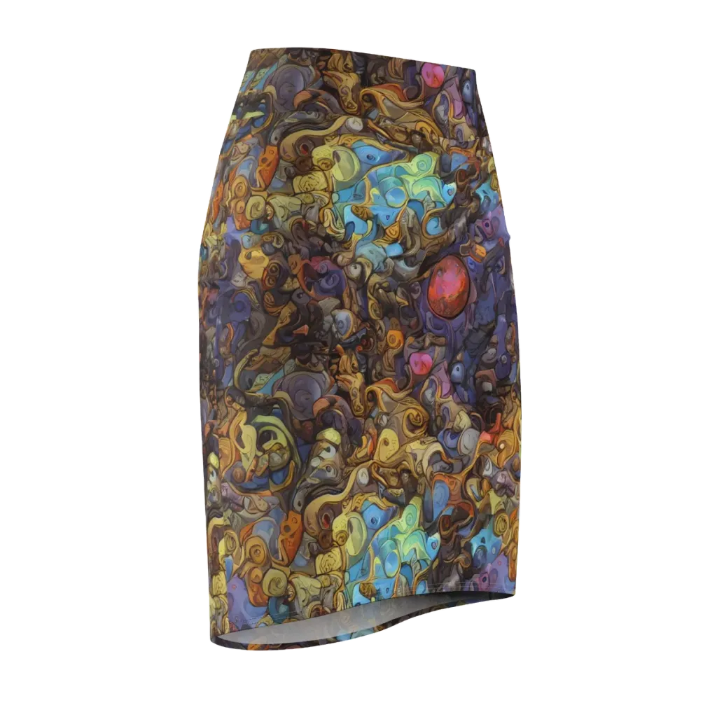 Electric Curio on Pencil Skirt — Front Side