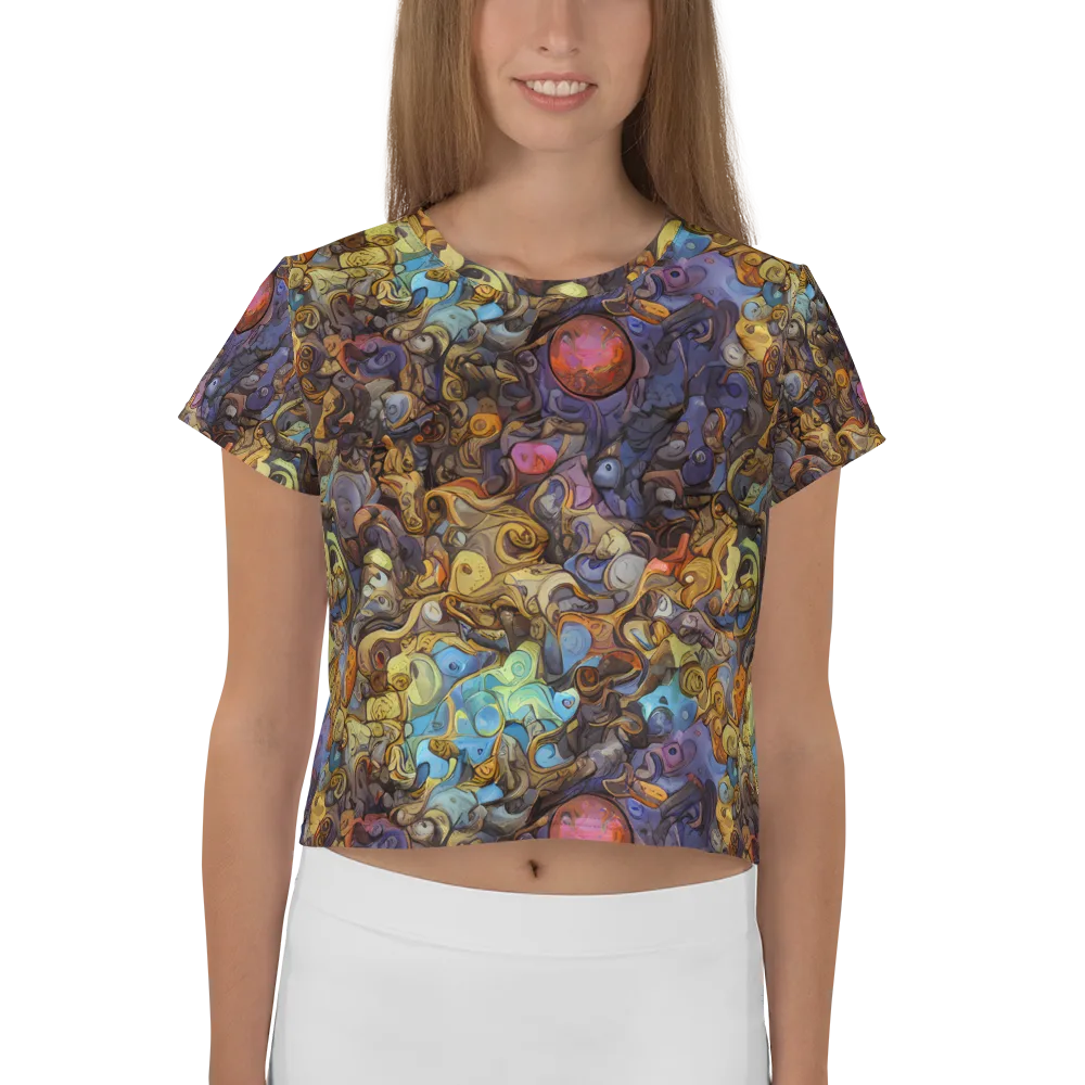 Electric Curio on Crop Tee — Front