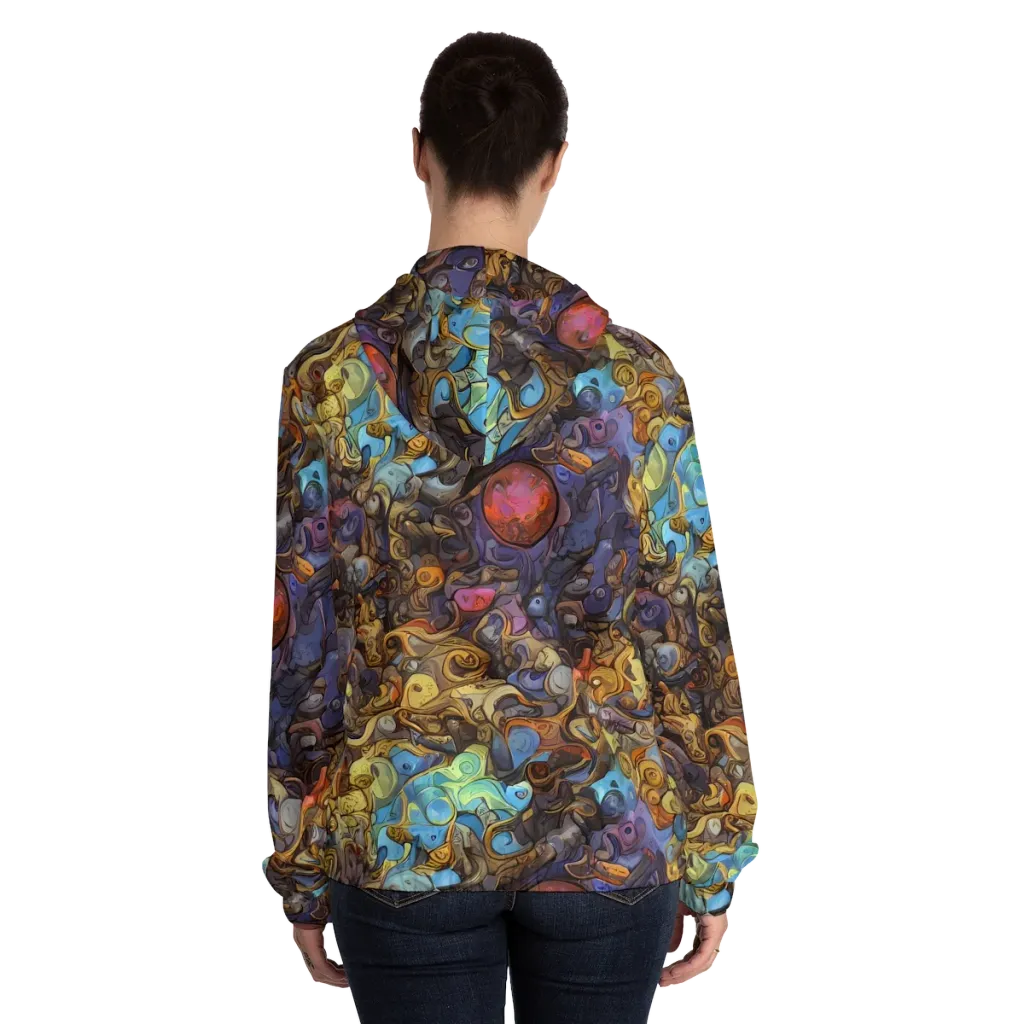 Electric Curio on Women's Full-Zip Hoodie — Back On Person