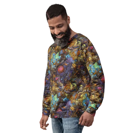 Electric Curio on a Sweatshirt