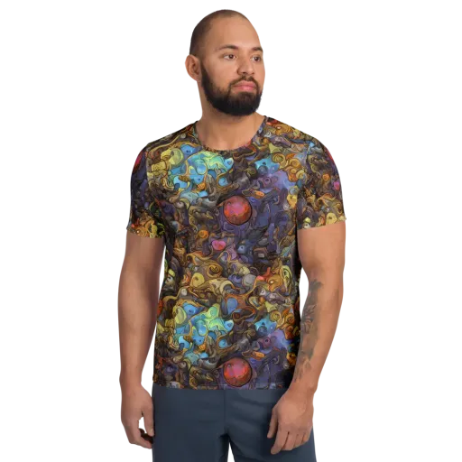 Electric Curio on a Men's Athletic T-Shirt
