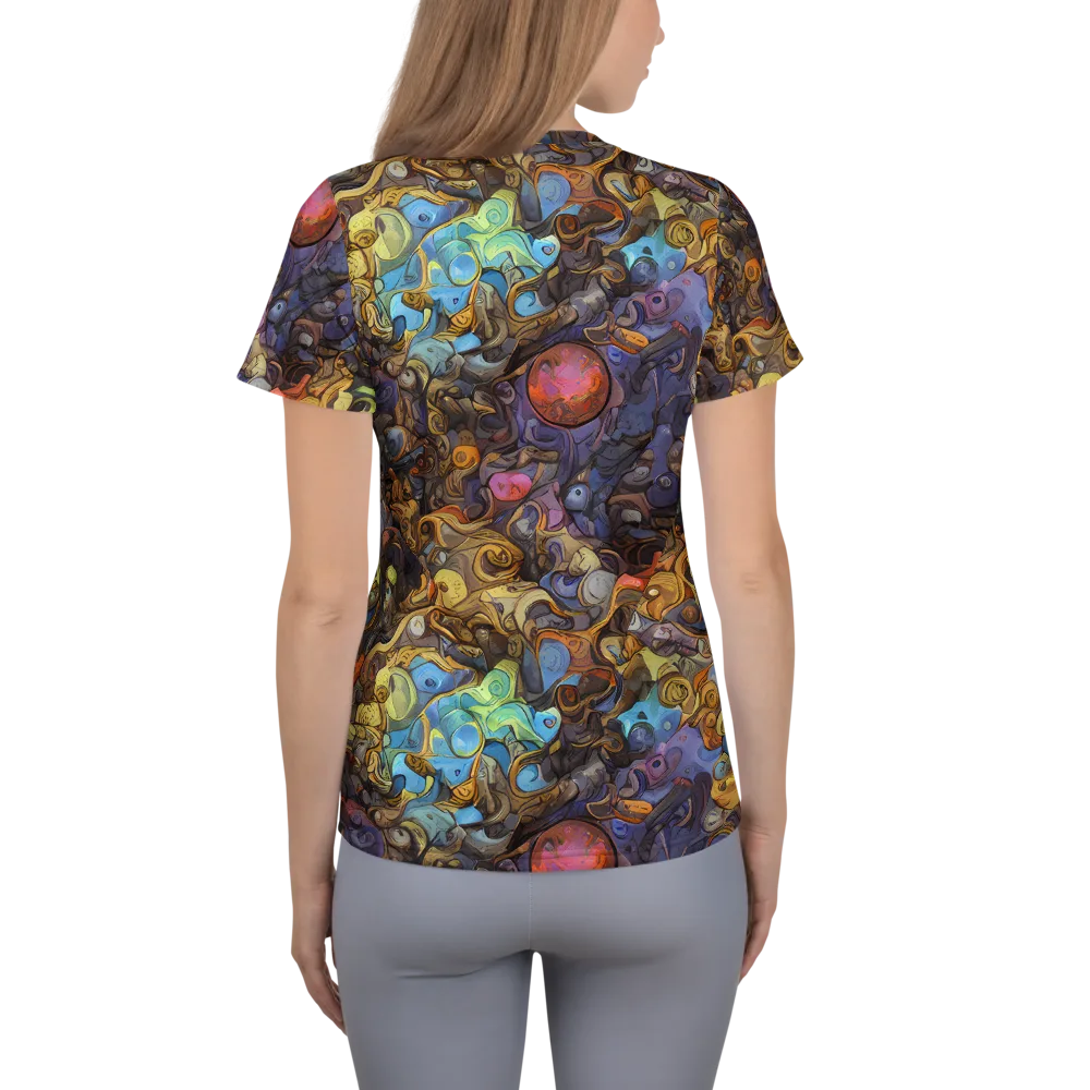 Electric Curio on Women's Athletic T-Shirt — Back